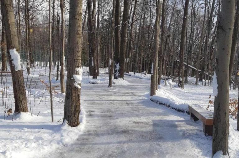 Sentier de glace du Parc Emond.